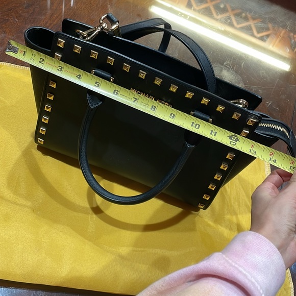 Michael Kors Studded Purse with Handles Leather Top Handle or Crossbody Selma - Picture 14 of 14